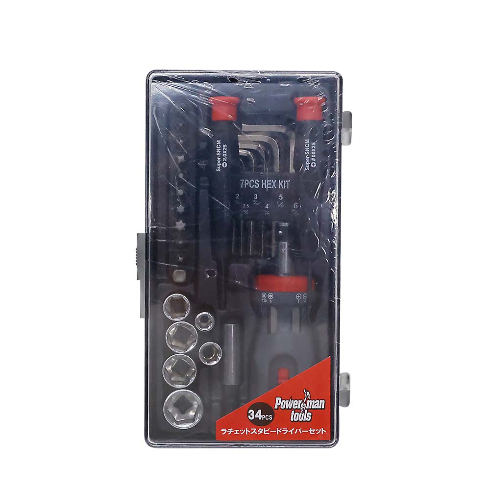 34PCS ラチェットスタビードライバーセット SP－9833