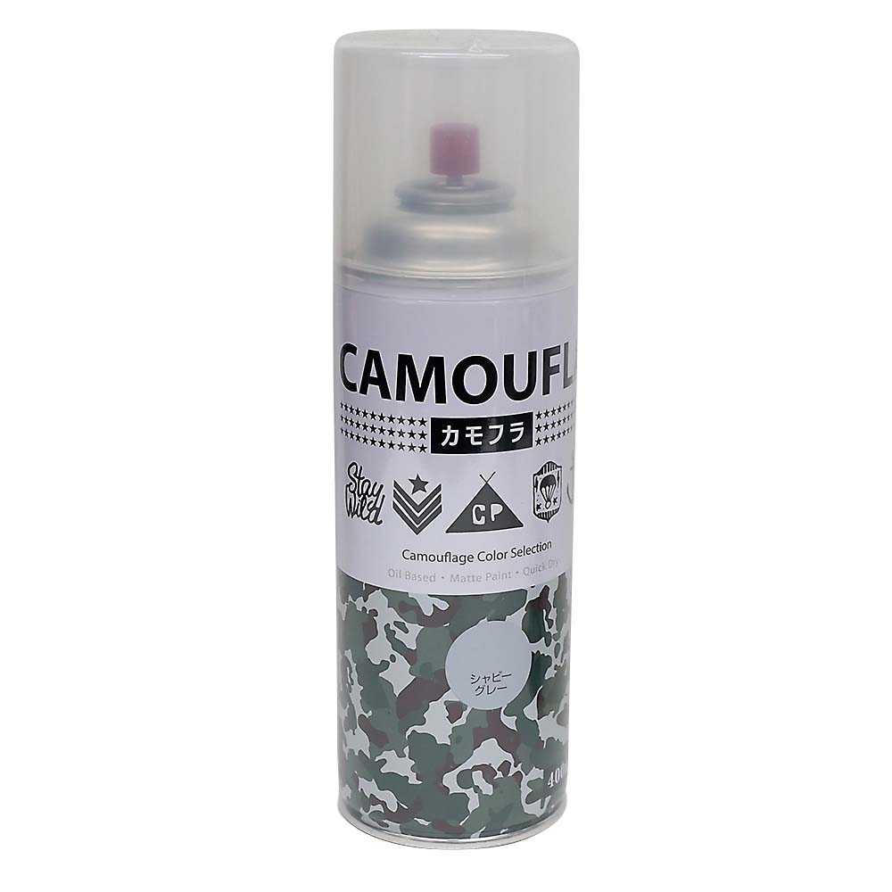 カモフラスプレー　４００ml　シャビーグレー