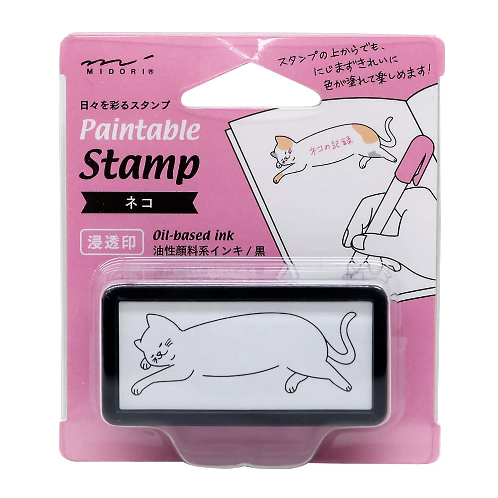 スタンプ　浸透印　ネコ柄　３５５０４