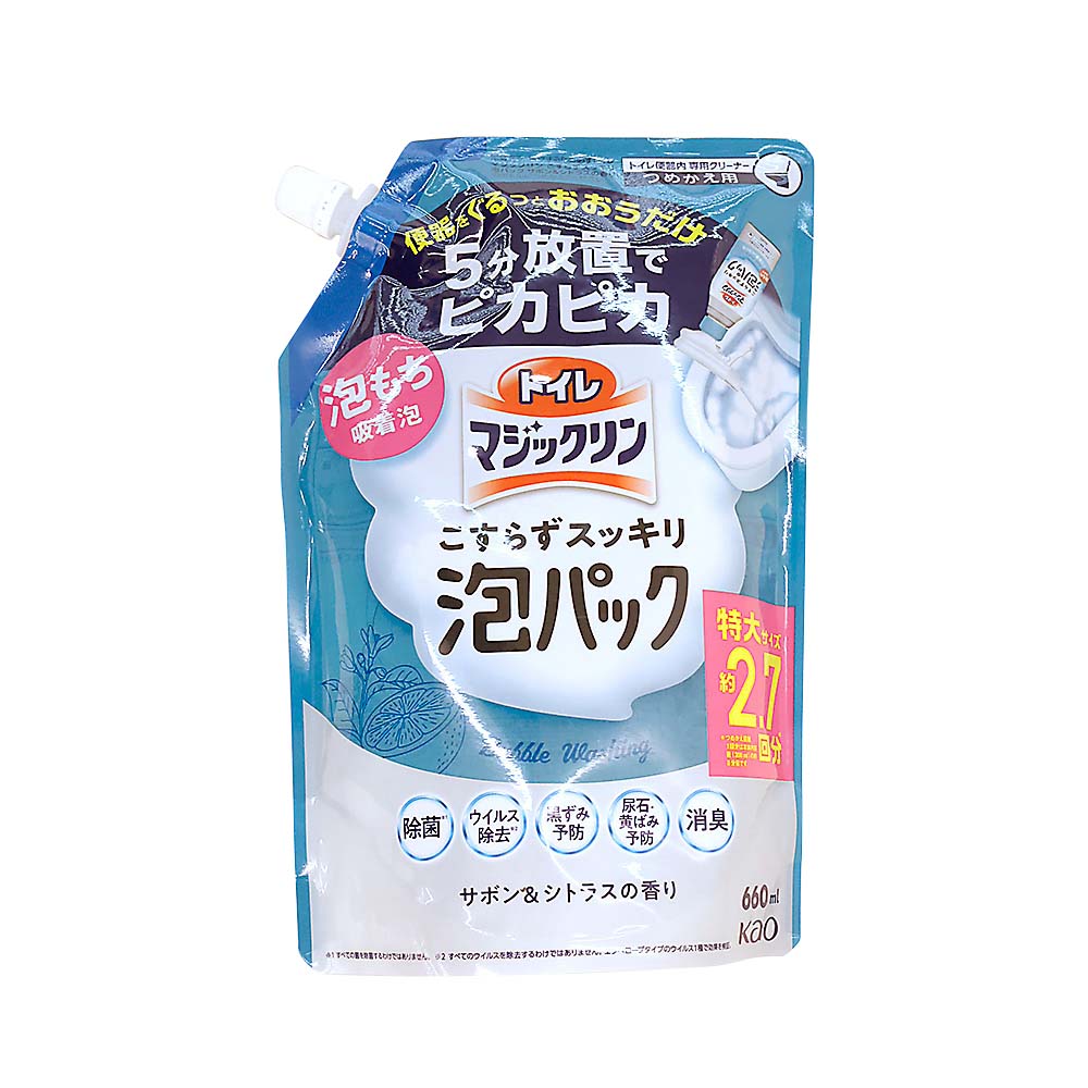 トイレマジックリンこすらずスッキリ泡パックサボン＆シトラス詰替　６６０ml