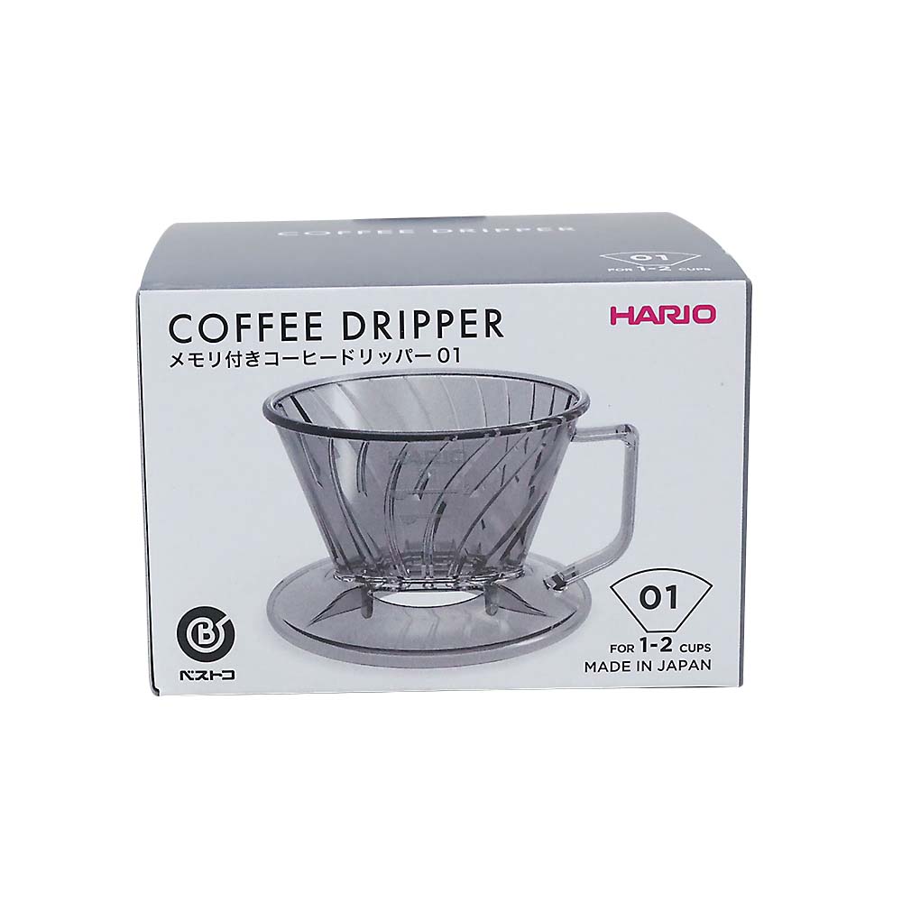メモリ付きコーヒードリッパー01 1-2人用 クリアグレー