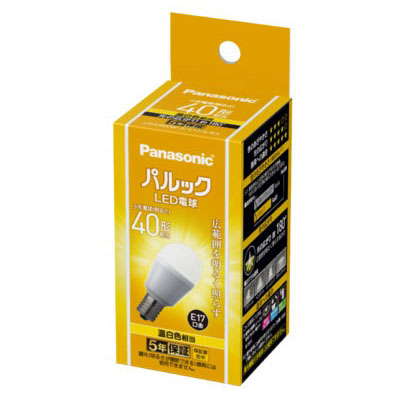 パルックＬＥＤ電球　Ｅ１７温白色　ＬＤＡ４ＷＷＧＥ１７ＳＫ４