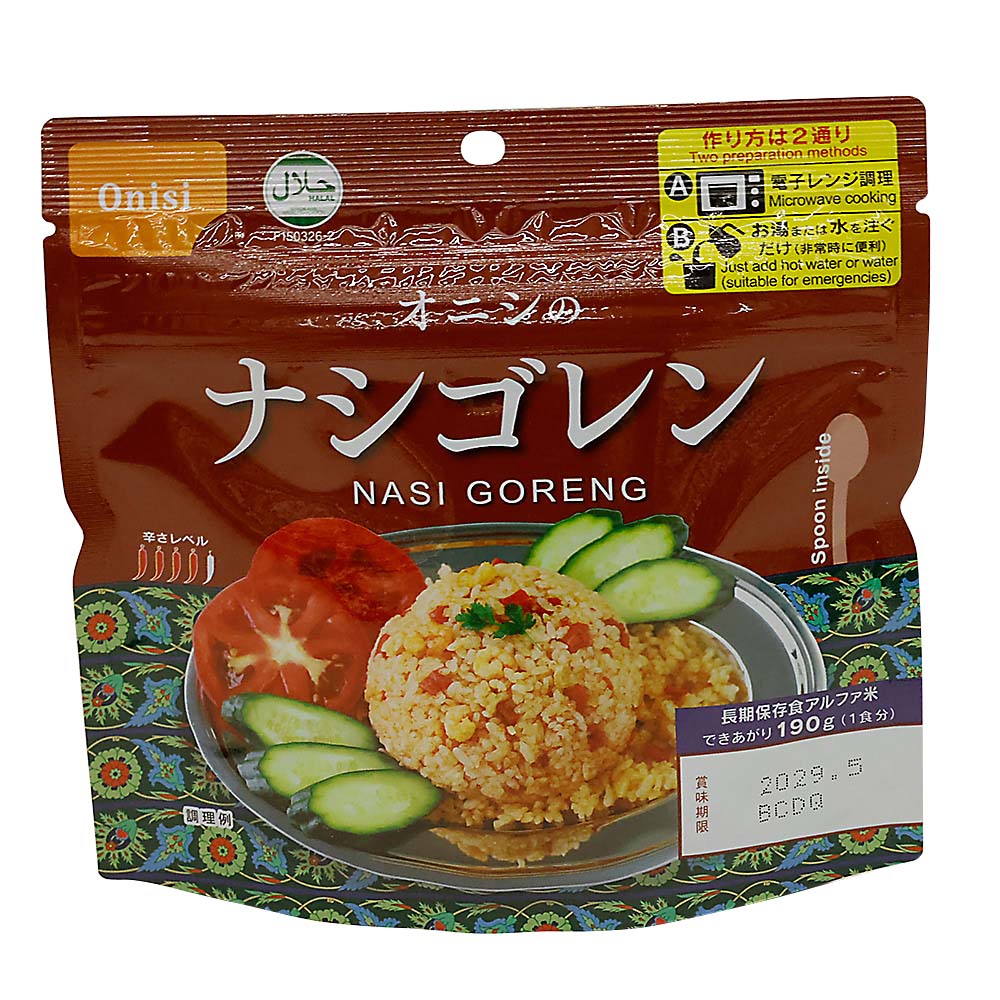 （防災食）尾西食品　アルファ米　オニシのナシゴレン　８０ｇ