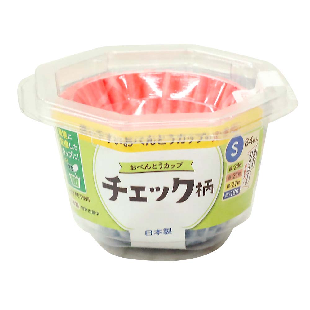 おべんとカップチェック S 4色