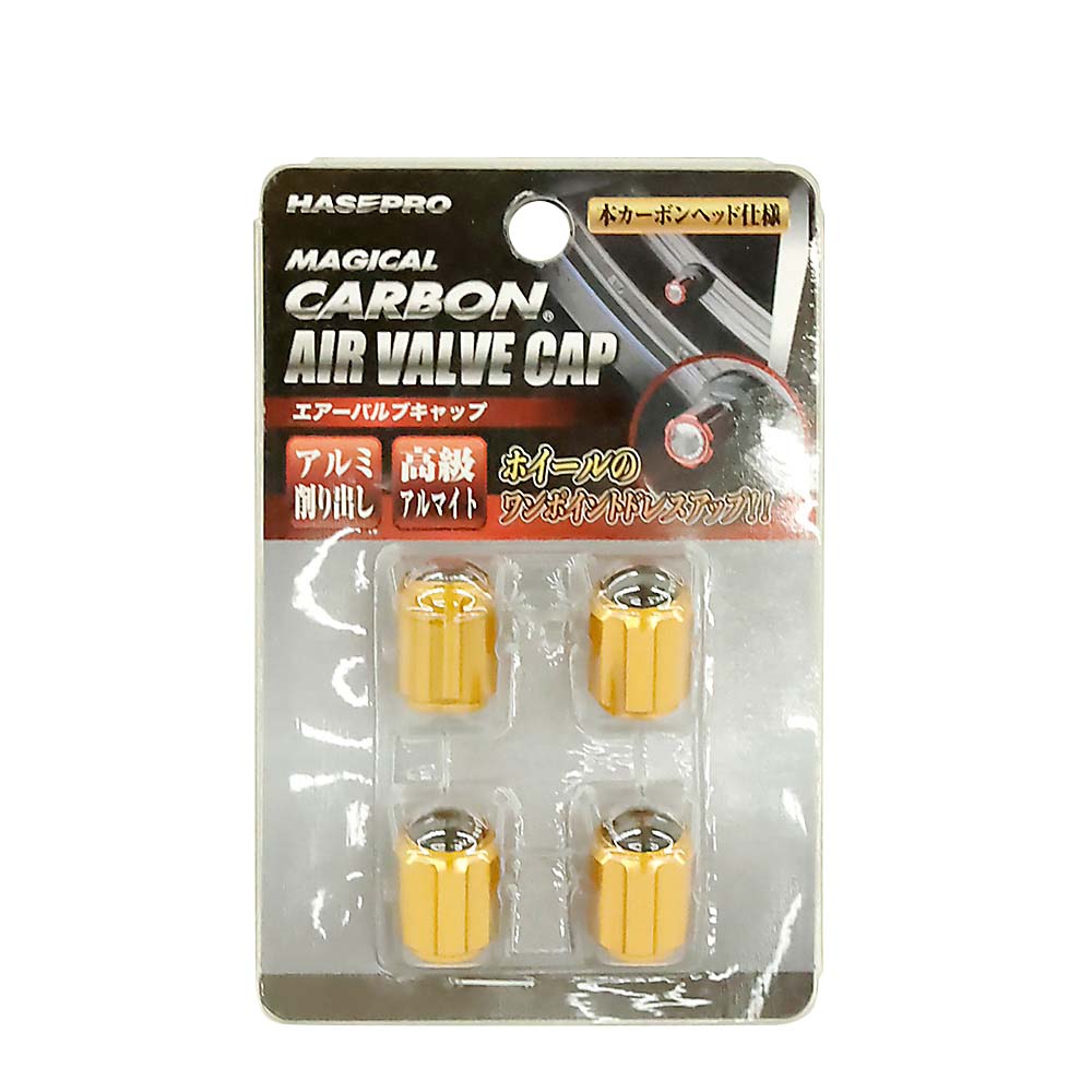マジカルカーボンエアーバルブキャップゴールド　CAV1G