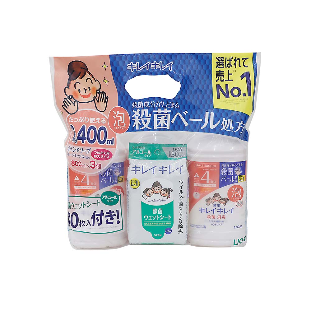 新キレイキレイ泡詰替特大 フルーツミックス＋ウエットシート