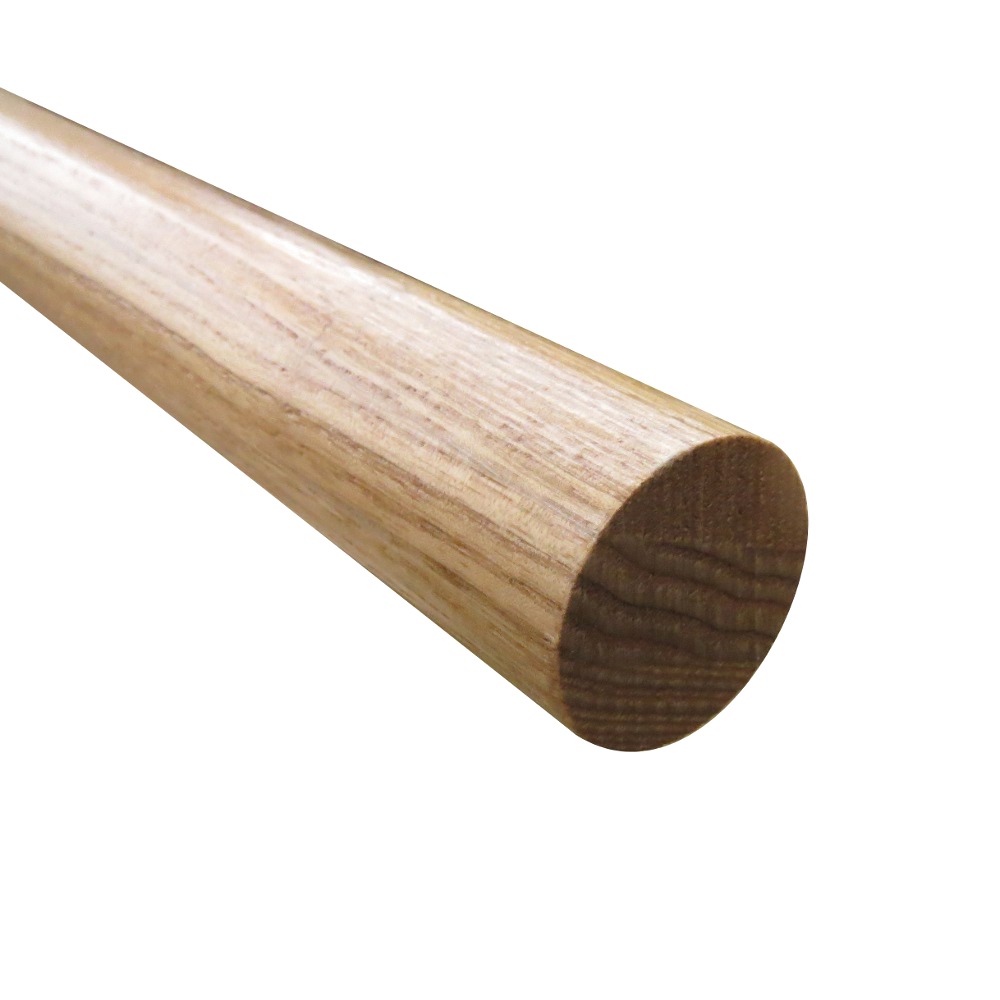 タモ丸棒　クリア塗装　３２φｘ３０００ｍｍ