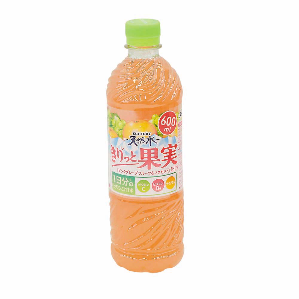 サントリー天然水　きりっと果実　ピンクグレープフルーツ＆マスカット　６００ml