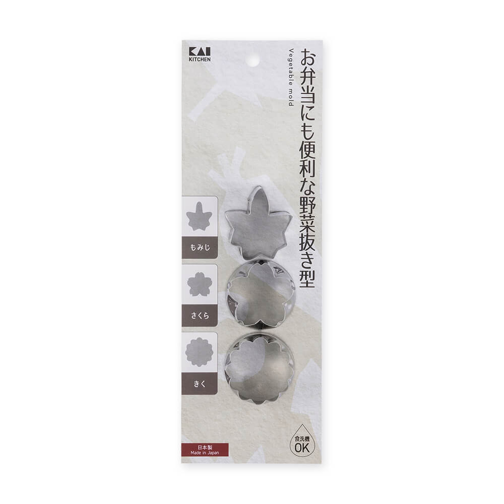 KK ステンレス野菜抜き型 花3個組　DH8058