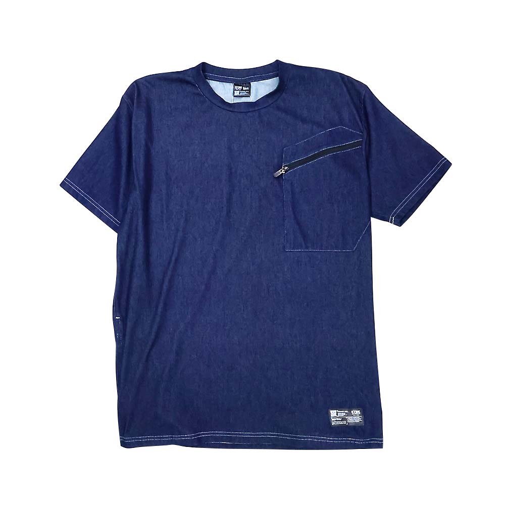 冷感インディゴ半袖Tシャツ