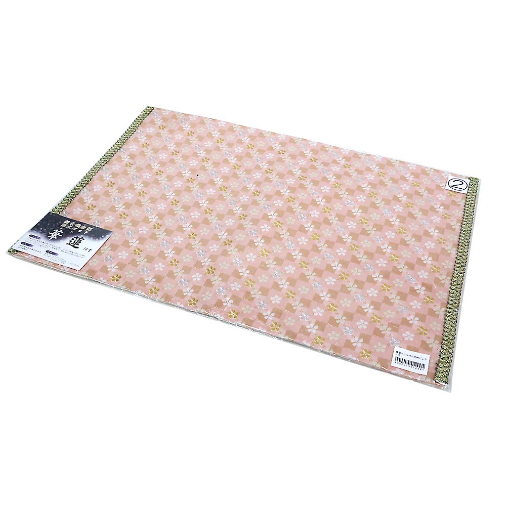 防炎加工経机掛 華蓮モール付小花柄ピンク18号280x430