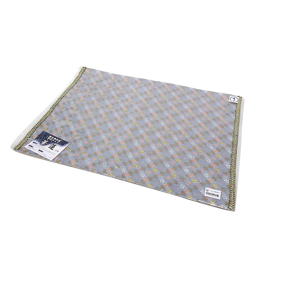 防炎加工経机掛 華蓮モール付小花柄水色20号340x470