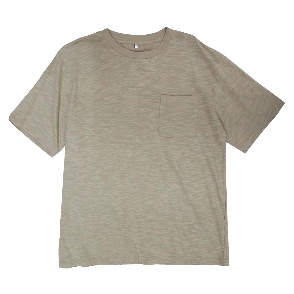 スラブＴシャツ　和【なごみ】薄茶（ベージュ）Ｌ　ベージュ　Ｌ