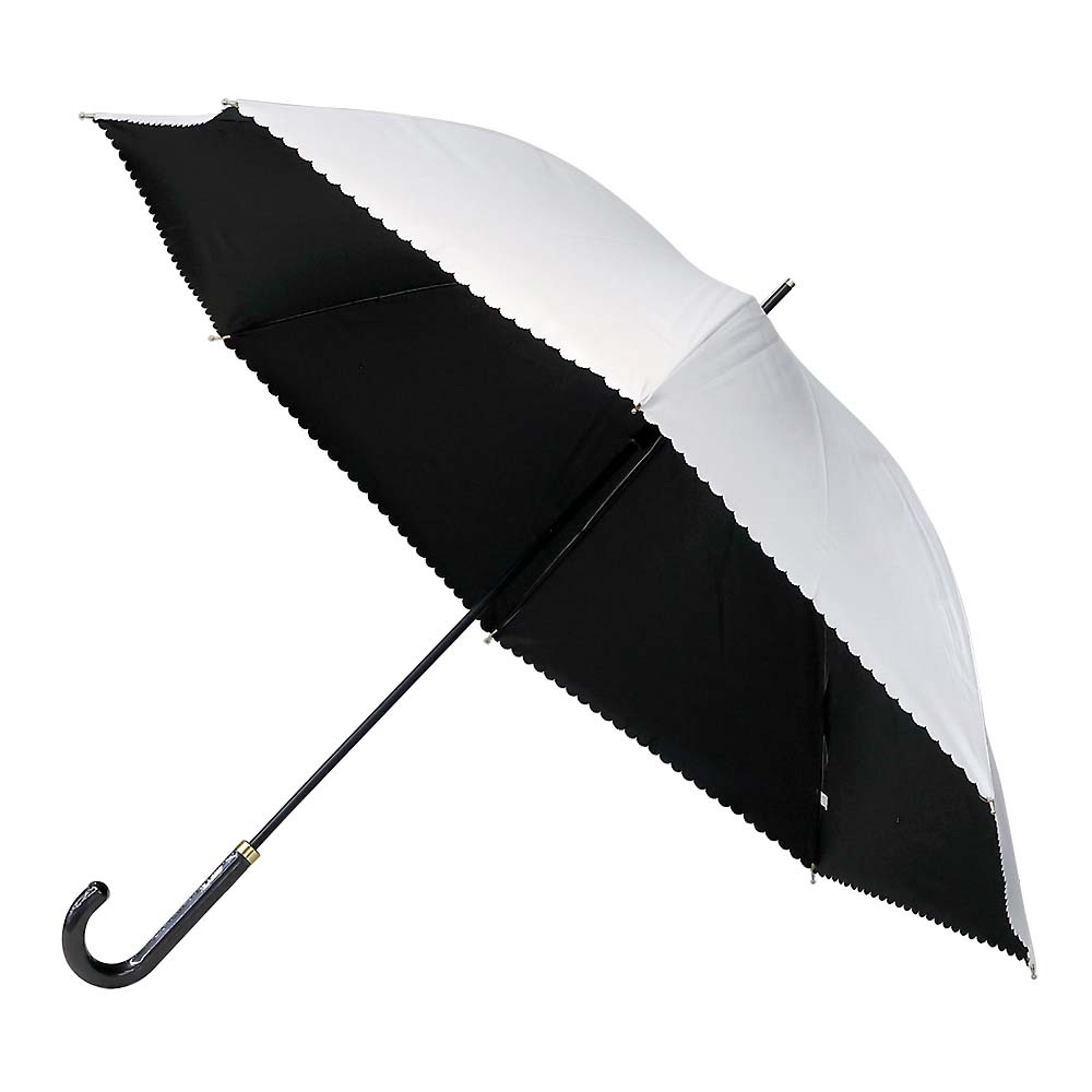 晴雨兼用手開き傘 ブーケ ホワイト 55cm