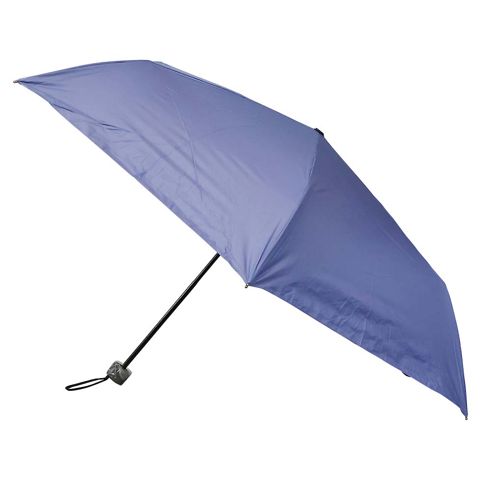 晴雨兼用折傘 ブルー 65cm