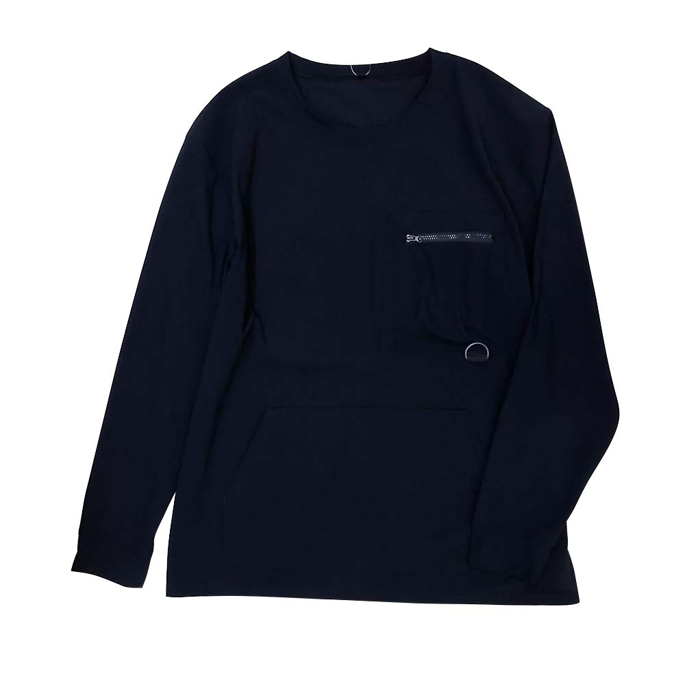 NPUストレッチ長袖Tシャツ ブラック M　24502
