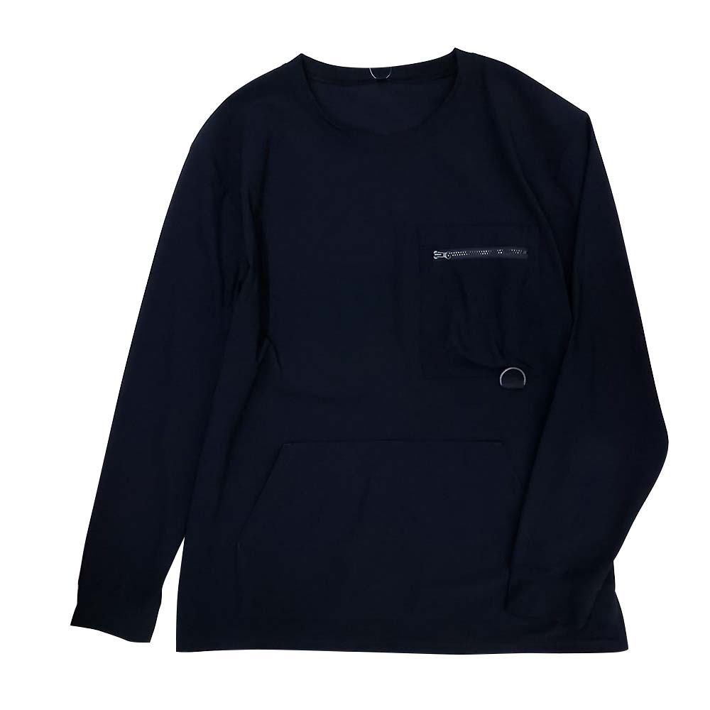 NPUストレッチ長袖Tシャツ ブラック LL　24502
