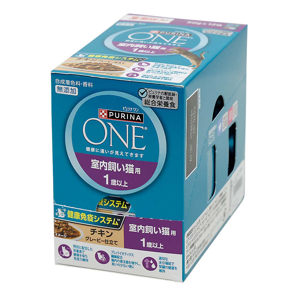 ネスレ　ピュリナワンパウチ室内飼いチキン　５０ｇｘ１２個