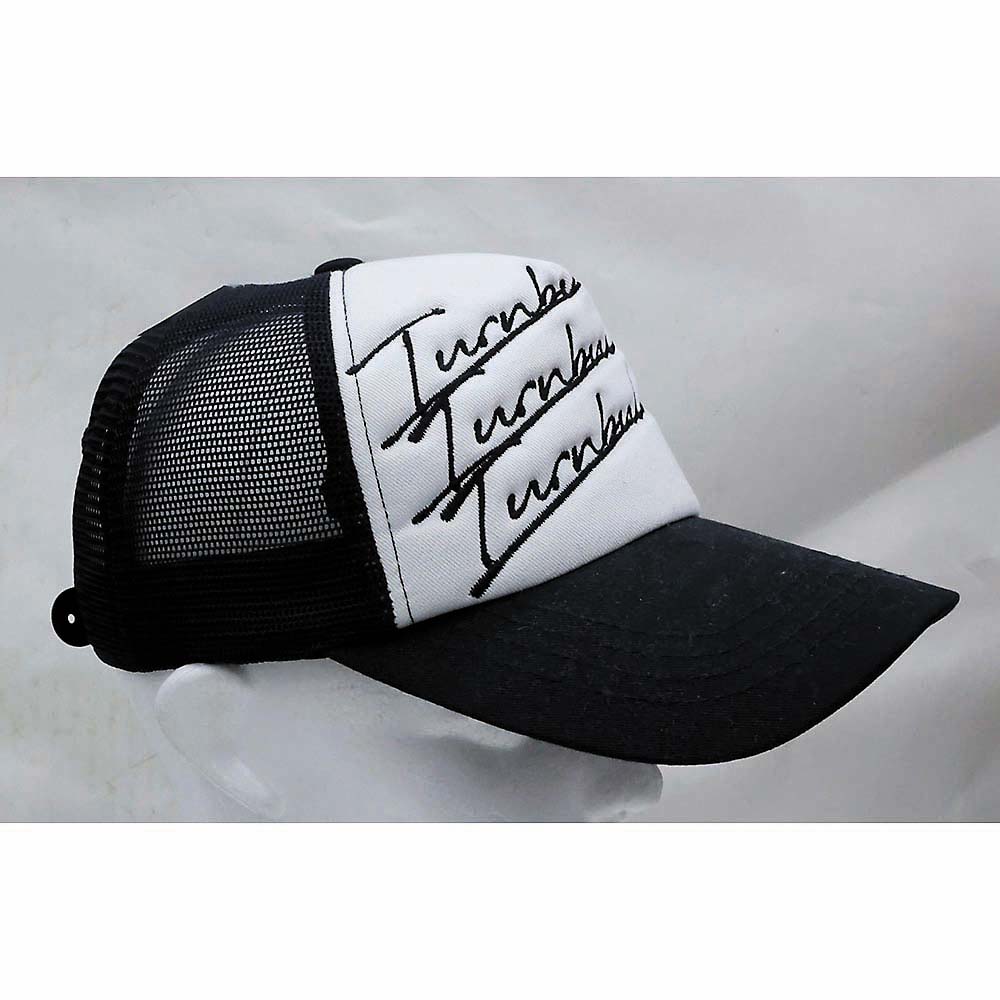 刺繍メッシュCAP ブラック　90-1707