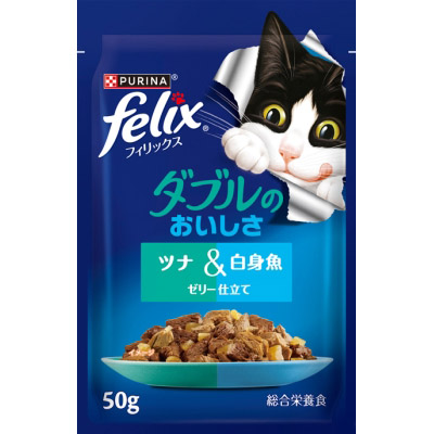 ｆｅｌｉｘパウチ　Ｗ　ツナ白身魚　５０ｇ　５０ｇ