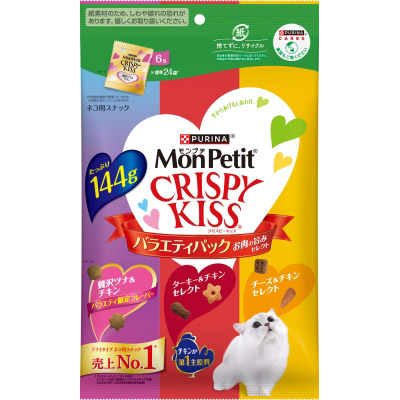 モンプチ クリスピーキッス お肉のうまみV 144g　144g