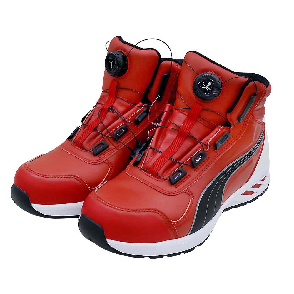 PUMA63.358.0ライダー2.0ディスクミッド レッド&ブラック 25.5cm