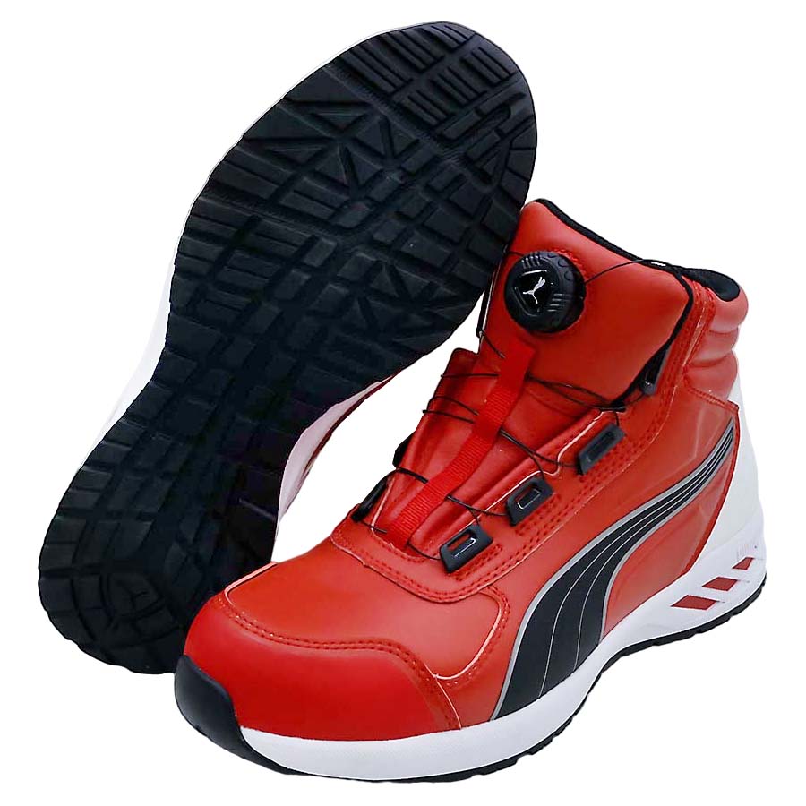 PUMA63.358.0ライダー2.0ディスクミッド レッド&ブラック 26.0cm