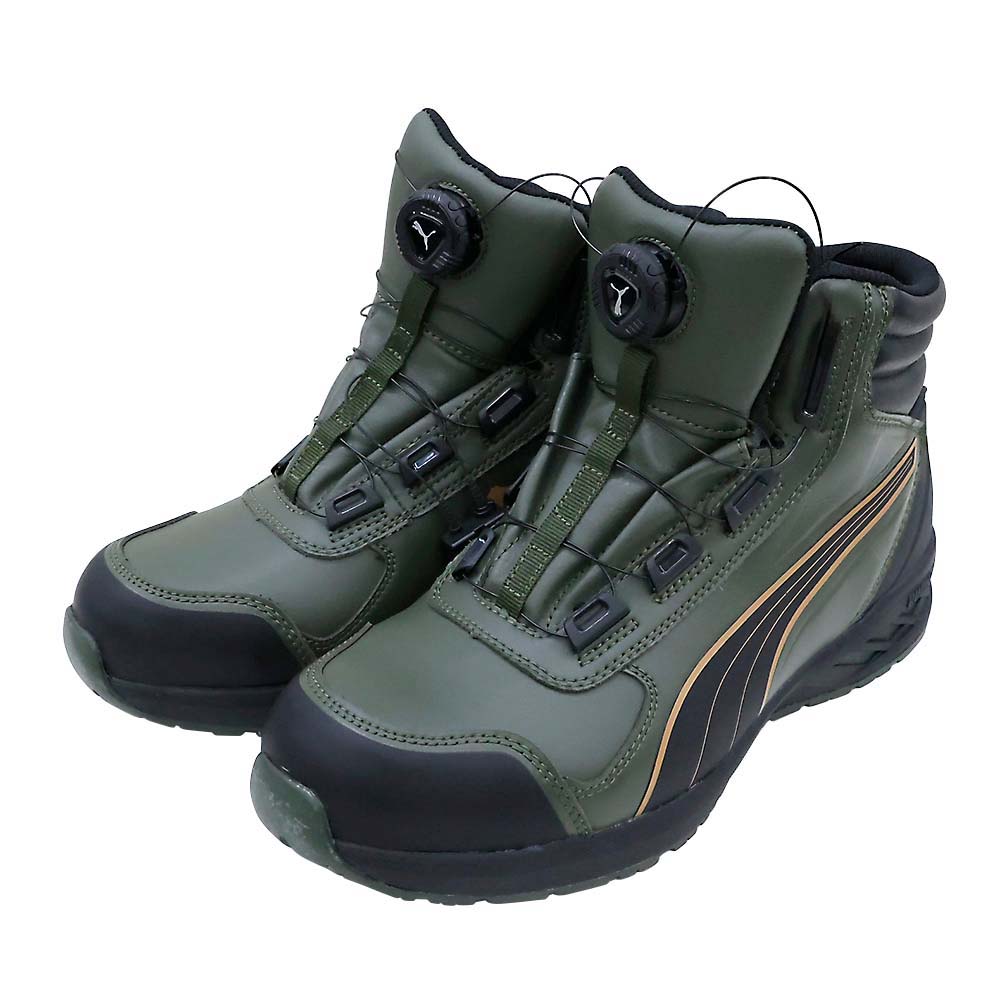 PUMA63.362.0ライダー2.0ディスクミッド オリーブ 27.0cm