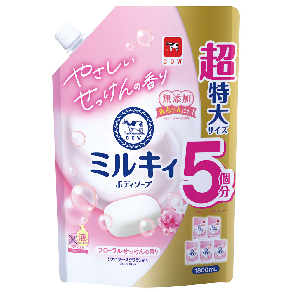 ミルキィボディ　フローラルせっけんの香り　詰替１８００ＭＬ