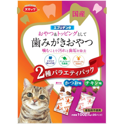スマック エブリデンタ猫用2種かつおチキン　100g