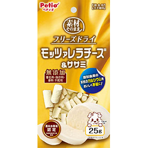 ペティオ　素材そのまま　フリーズドライ　モッツァレラチーズ＆ササミ　２５ｇ