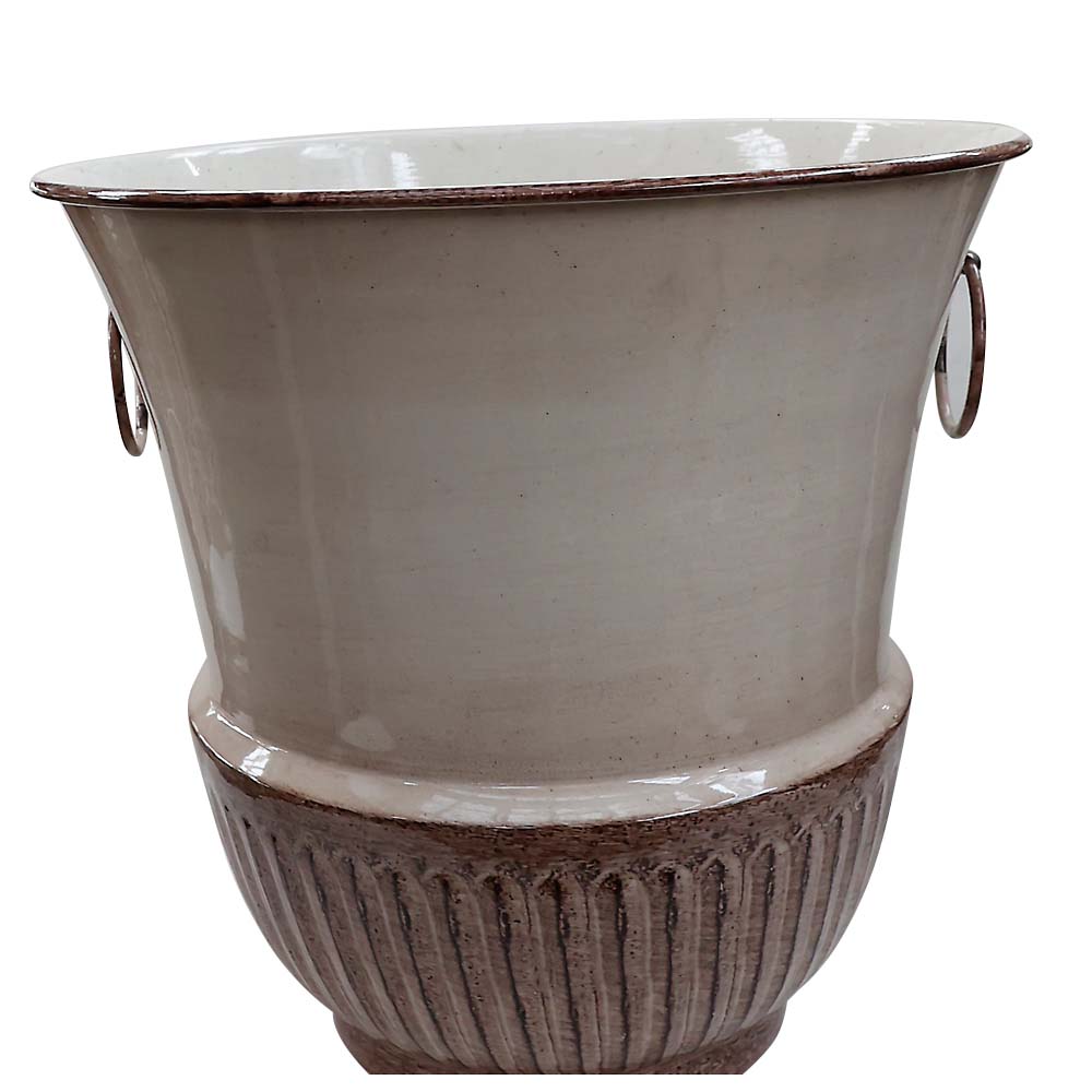 メタル鉢 CROFT URN クリーム 43.2cm メタル鉢 CROFT URN クリーム 43.2cm