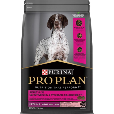 プロプラン中型成犬皮膚と胃腸サーモン　3Kg