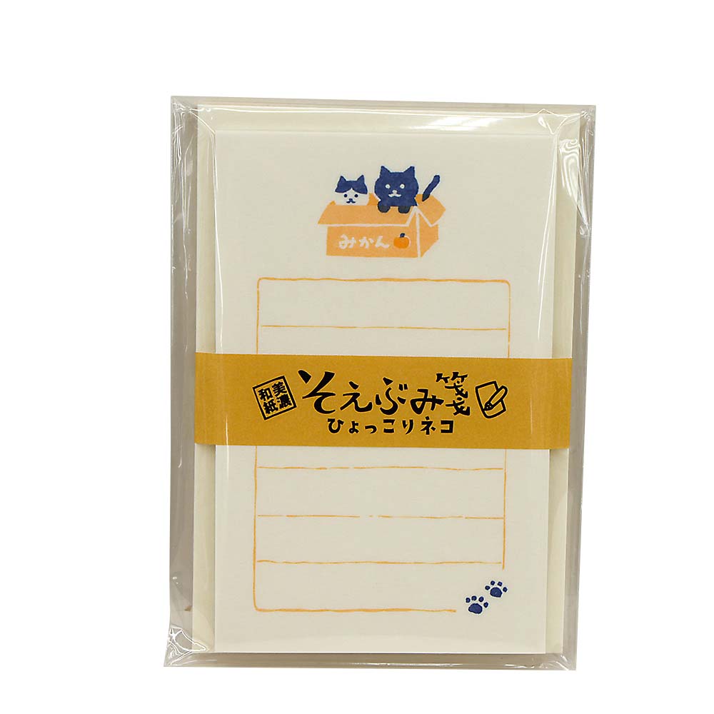 古川紙工 そえぶみ箋 ひょっこりネコ　LS522