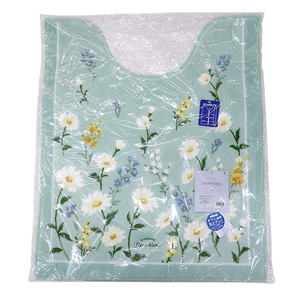 フルールブラン ロングトイレマット 75x63cm G