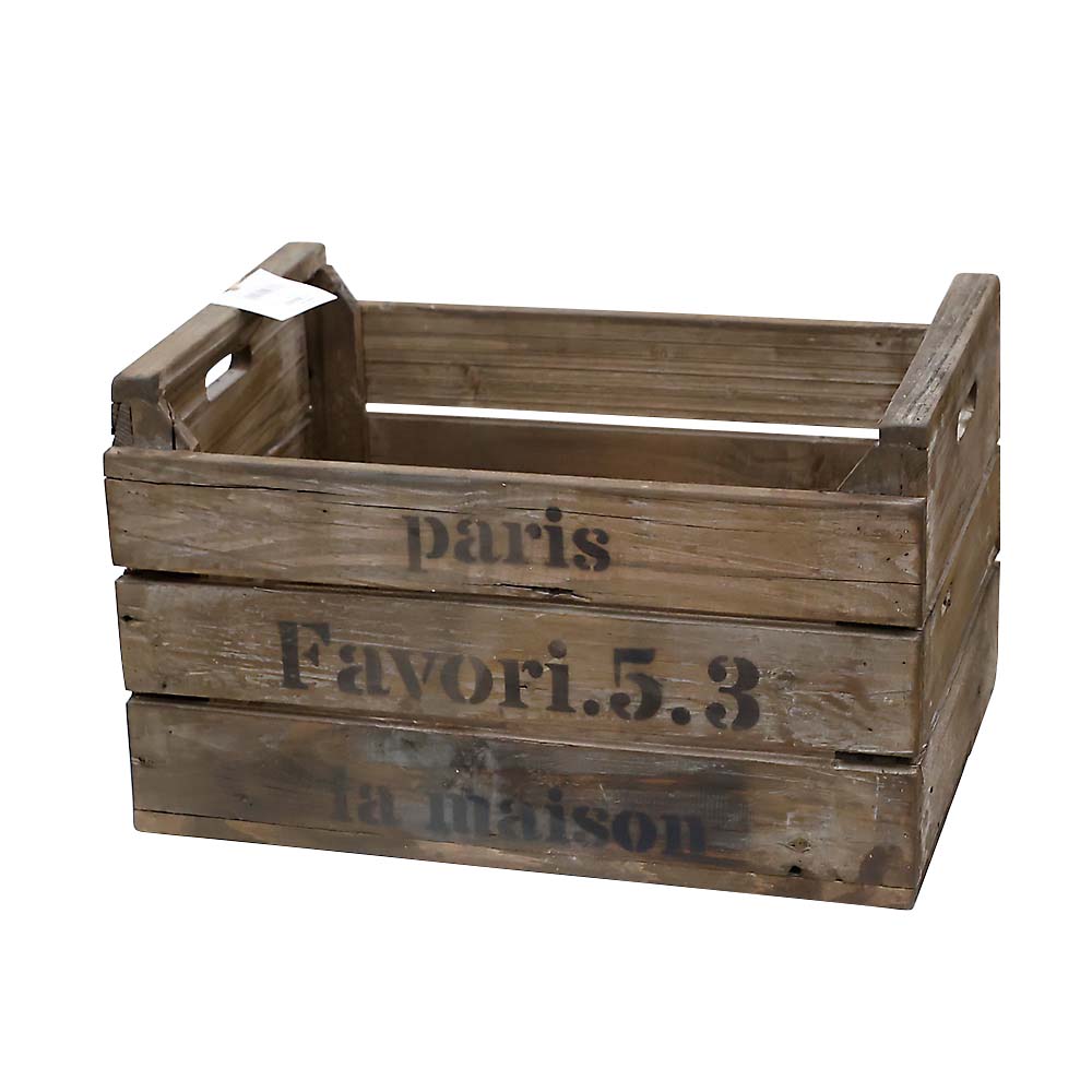 Ｗｏｏｄｅｎ　Ｃｒａｔｅ　ｗｉｔｈ　Ｈａｎｄｌｅｓ　Ｌ１９Ｗ１６２２２－Ｌ