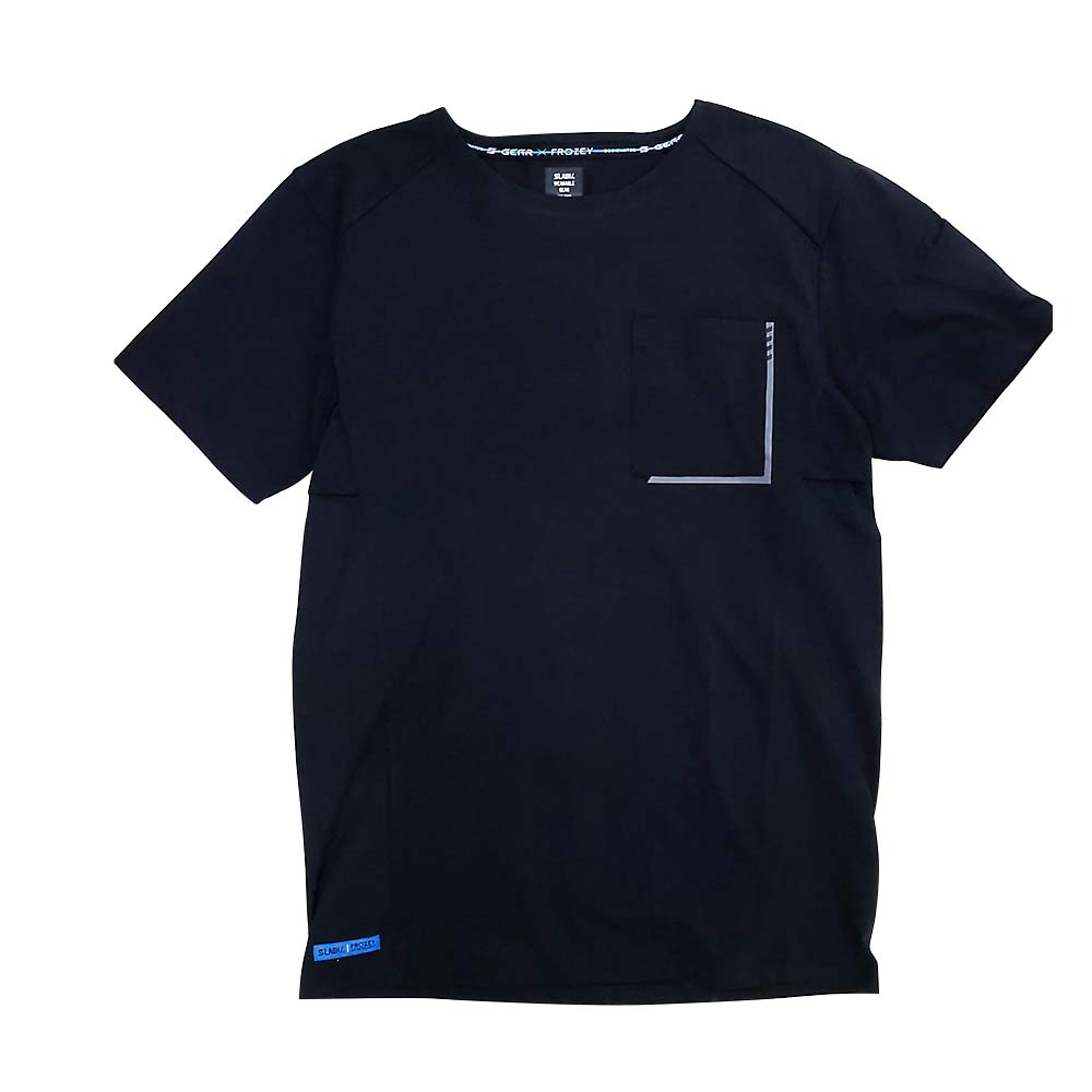 0243アイスベンチレーションTシャツ06ブラックL