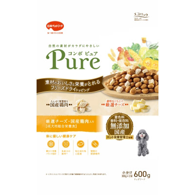 コンボ ピュア ドッグ 厳選チーズ･国産鶏肉入り　600g