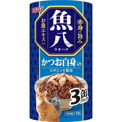 いなば 魚八3缶かつお白身入り　160gx3