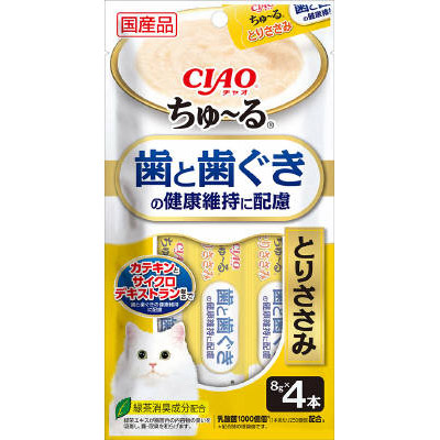 CIAOちゅ-る 歯と歯ぐきちゅーるとりささみ　8gx4本