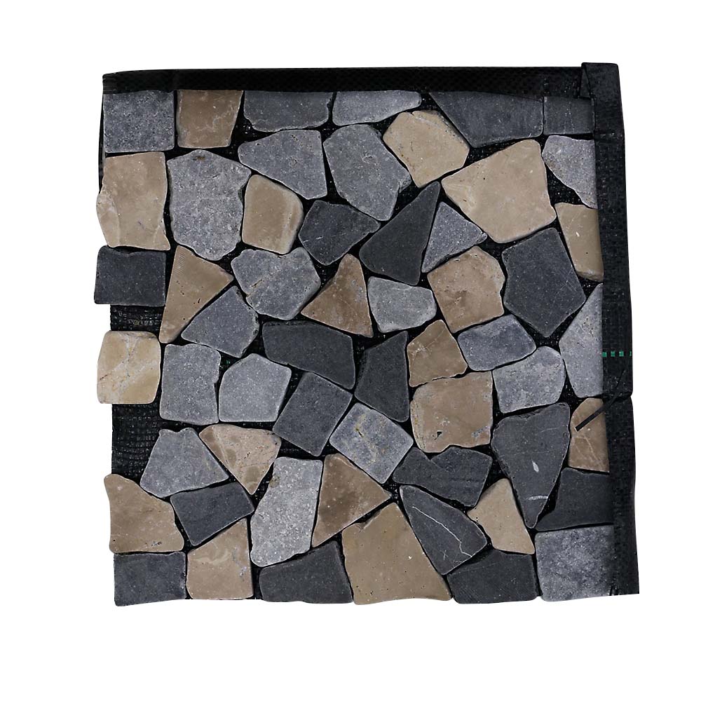 YAMAZEN 防草シート付天然石マット ミックス STM－30BS