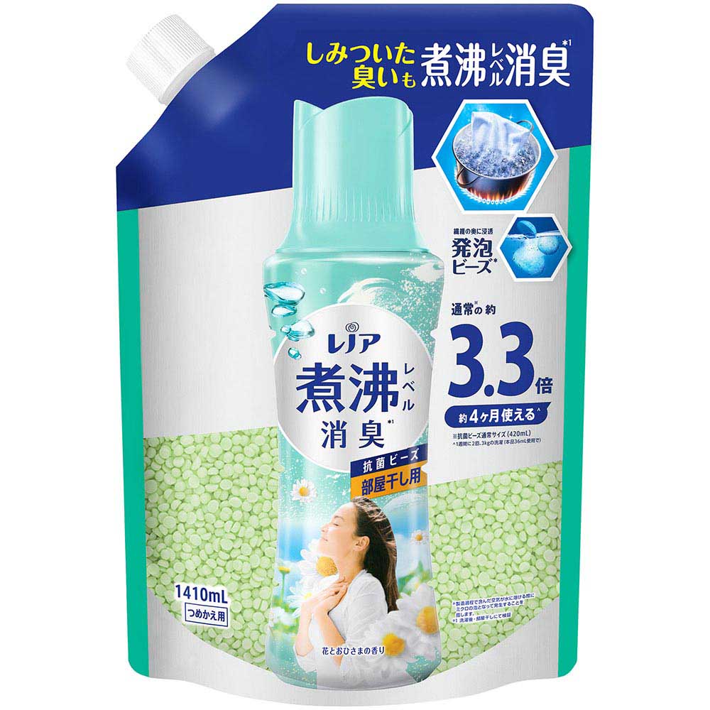 レノア煮沸レベル消臭抗菌ビーズ部屋干し　花とおひさま　１４１０ml