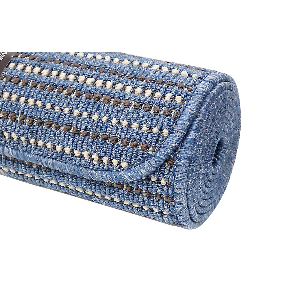 ギリシャ製キッチンマット　ペトラ　ブルー　５０ｘ２５０ｃｍ