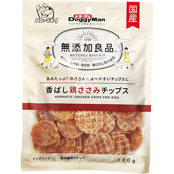 無添加良品 香ばし鶏ささみチップス　120g