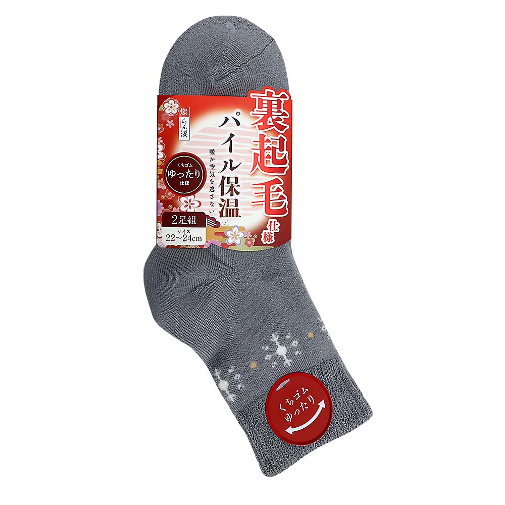婦人裏起毛パイル2足組　41525