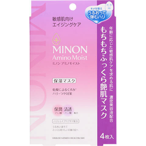 ミノン　アミノモイスト　もちもちふっくら艶肌マスク　４枚　４枚