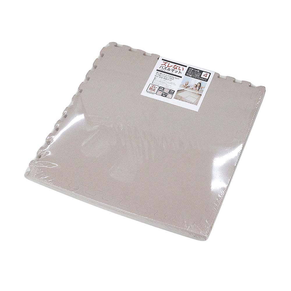 ズレないフチつきパズルマット６０角１ｃｍ厚　ＢＥ　４枚入り