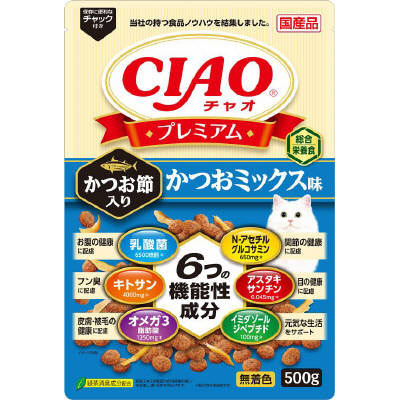 いなばペット　CAIOプレミアムかつおミックス　500g