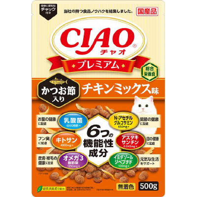 いなばペット　CAIOプレミアムチキンミックス　500g