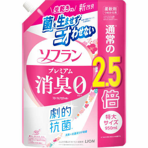 ソフランプレミアム消臭 フローラルアロマ替特大　950ml